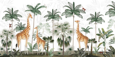 Papier Peint Girafes Gracieuses