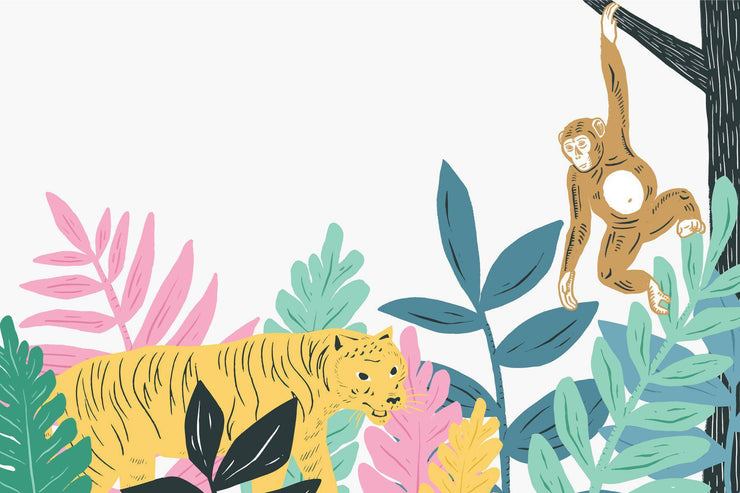 Décor Panoramique Jungle Pastel