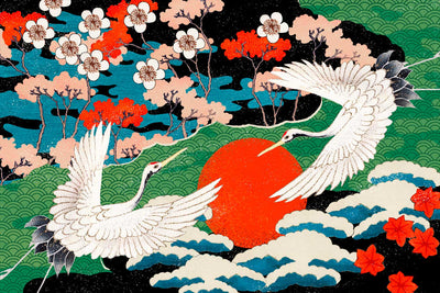 Décor Panoramique Art Japonais Vintage