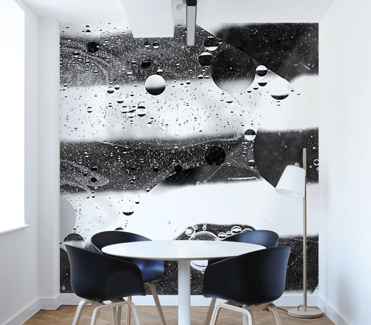 Abstract Black And White Soap Bubble-Abstract-Eazywallz