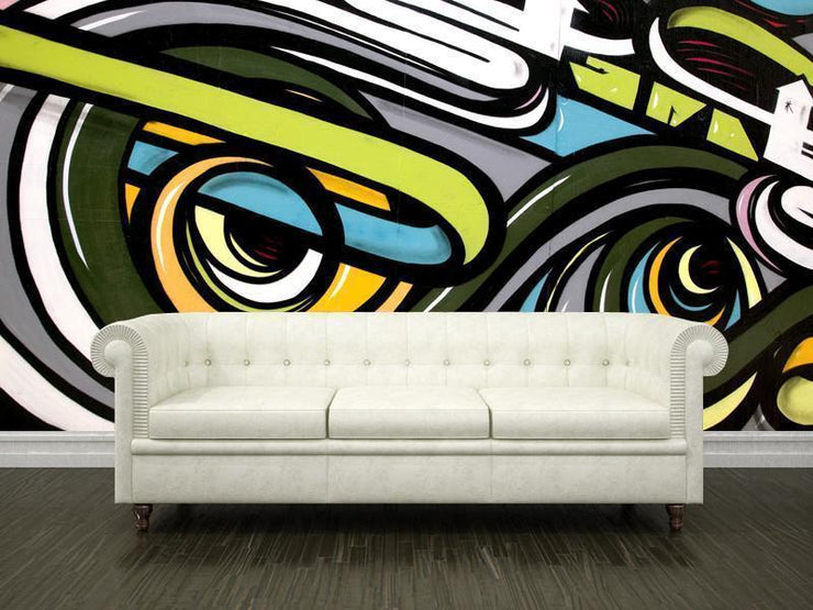 Abstract graffiti Mural-Abstract,Urban,Modern Graphics,Best Seller Murals-Eazywallz