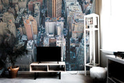 Aerial View of the Metropolitan Wall Mural-Cityscapes-Eazywallz