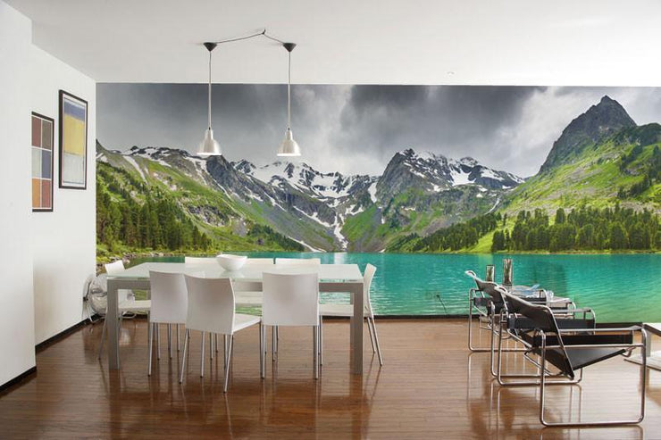 Altai Mountain Lake Wall Mural-Landscapes & Nature,Panoramic-Eazywallz