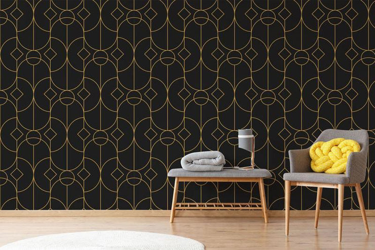 Art Deco 2 Removable Wallpaper-wallpaper-Eazywallz