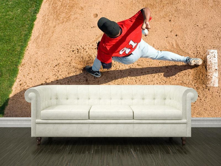 Baseball pitcher Wall Mural-Sports-Eazywallz