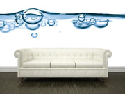 Blue water bubbles Wall Mural-Food & Drink,Macro-Eazywallz