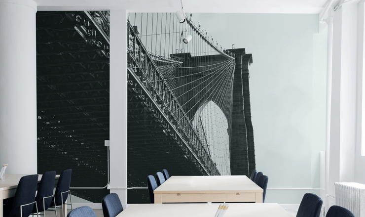 Brooklyn Bridge Design Wall Mural-Buildings & Landmarks-Eazywallz