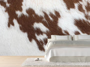 Brown cowhide Wall Mural-Animals & Wildlife,Textures-Eazywallz