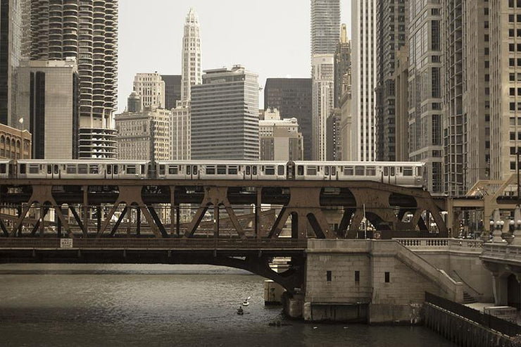 Chicago Riverwalk Wall Mural-Cityscapes,Transportation,Urban-Eazywallz