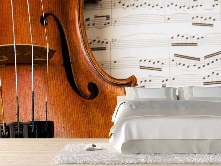 Closeup of a Violin Wall Mural-Arts-Eazywallz