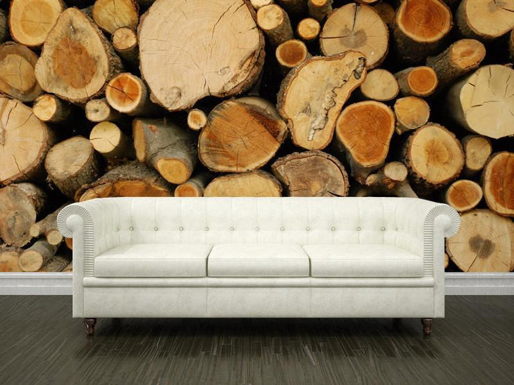 Cut trees texture Wall Mural-Textures-Eazywallz