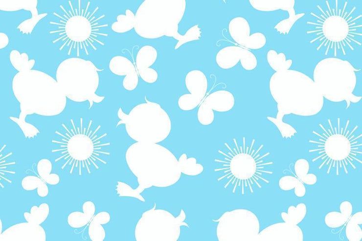 Cute ducks in blue Wall Mural-Kids' Stuff-Eazywallz