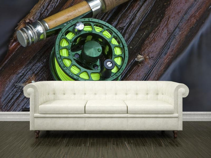 Fly reel Wall Mural-Sports-Eazywallz