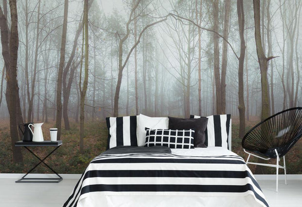Foggy Forest Panorama Wall Mural-Landscapes & Nature,Panoramic-Eazywallz