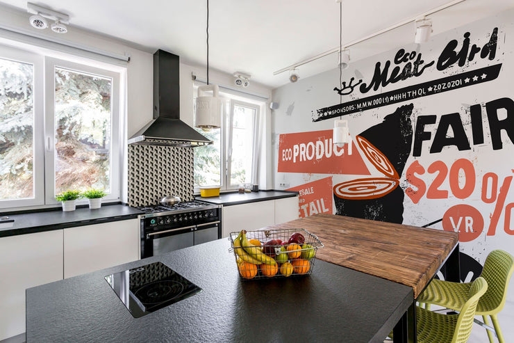 Food Market Ad Wall Mural-Food & Drink,Staff Favourite Murals-Eazywallz