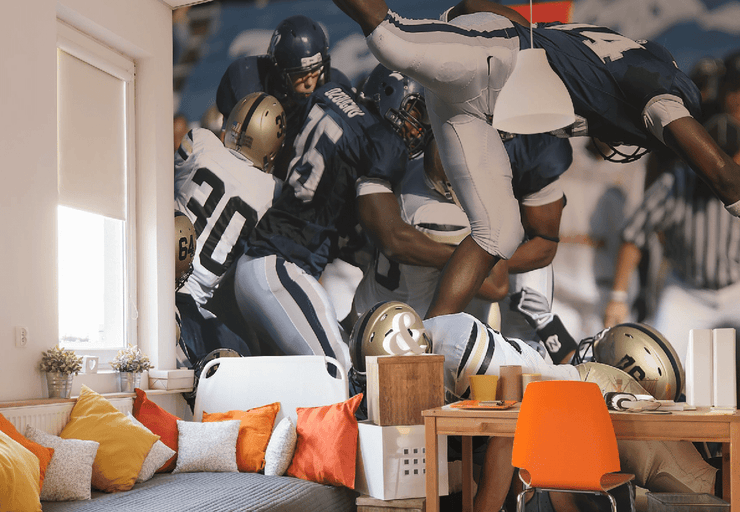 Football Pile Jump Wall Mural-Sports-Eazywallz