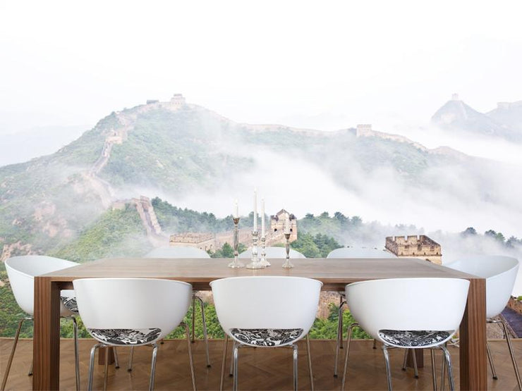 Great wall in fog, China Wall Mural-Buildings & Landmarks-Eazywallz