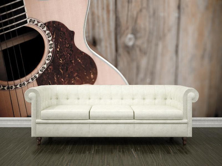 guitar against rusty wall Wall Mural-Arts,Vintage-Eazywallz