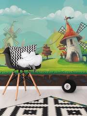 Kid's Village Landscape Wall Mural-Kids' Stuff-Eazywallz