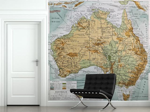 Map of Australia Wall Mural-Maps-Eazywallz