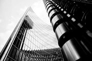 Modern Skyscraper Wall Mural-Abstract,Black & White,Buildings & Landmarks-Eazywallz