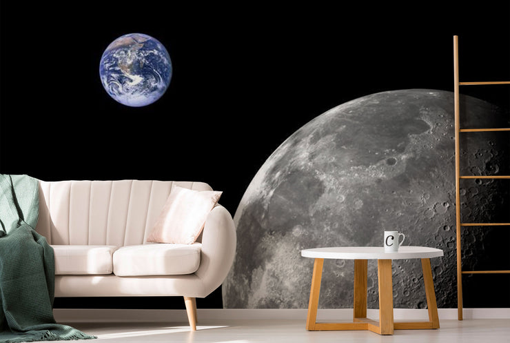 Décor Panoramique Lune et Terre