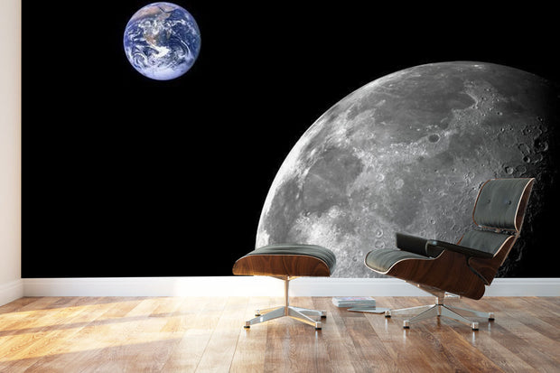 Décor Panoramique Lune et Terre