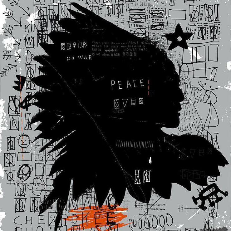 Native Grunge Art Wall Mural-Urban-Eazywallz