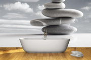 Pile of five stones Wall Mural-Zen-Eazywallz