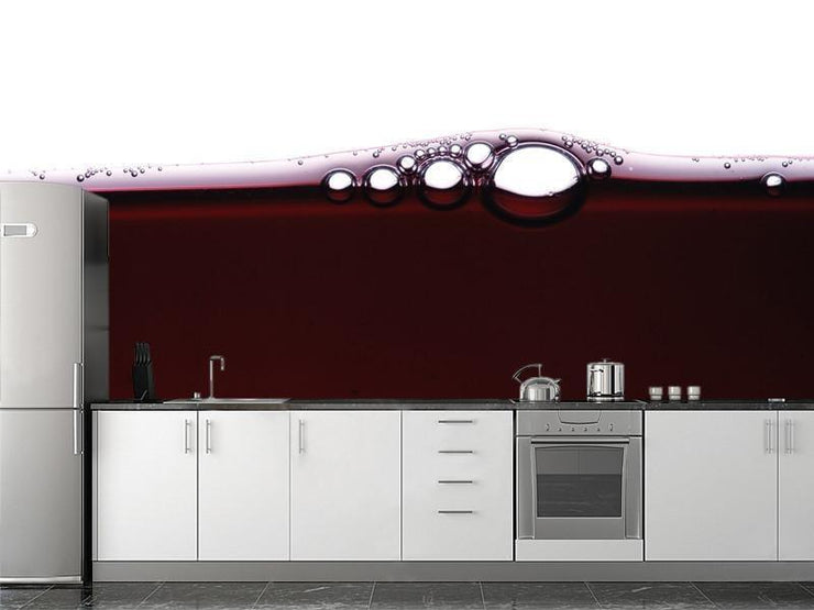 Red Wine Bubbles Wall Mural-Food & Drink,Panoramic-Eazywallz