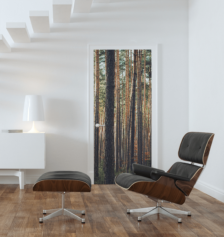 Red Wood Forest Door Mural-Landscapes & Nature-Eazywallz