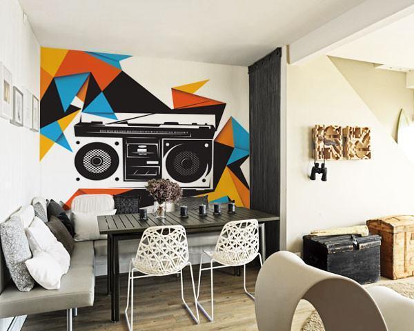 Retro Radio Wall Mural-Arts,Vintage,Modern Graphics,Staff Favourite Murals-Eazywallz