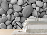 Round peeble stones Wall Mural-Textures-Eazywallz