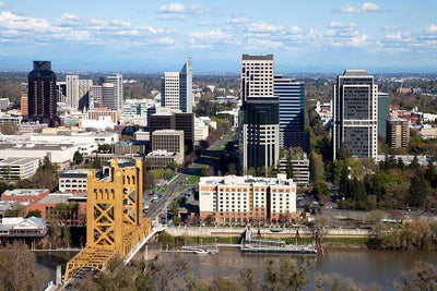 Sacramento Skyline Wall Mural-Cityscapes-Eazywallz