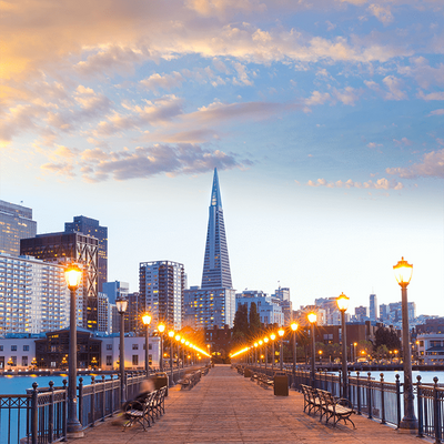 San Francisco Pier 7 Skyline Wall Mural-Cityscapes,Transportation-Eazywallz