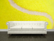 Seam of a yellow tennis ball Wall Mural-Macro,Sports-Eazywallz