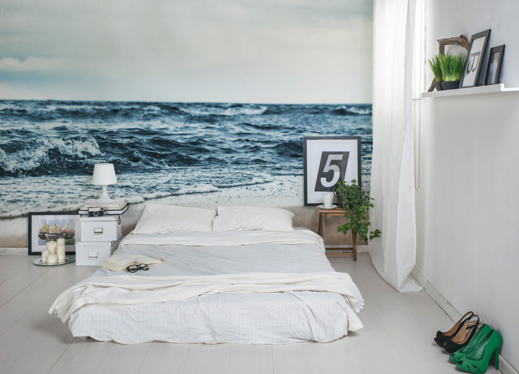 Shoreline Ocean Wave Wall Mural-Tropical & Beach-Eazywallz