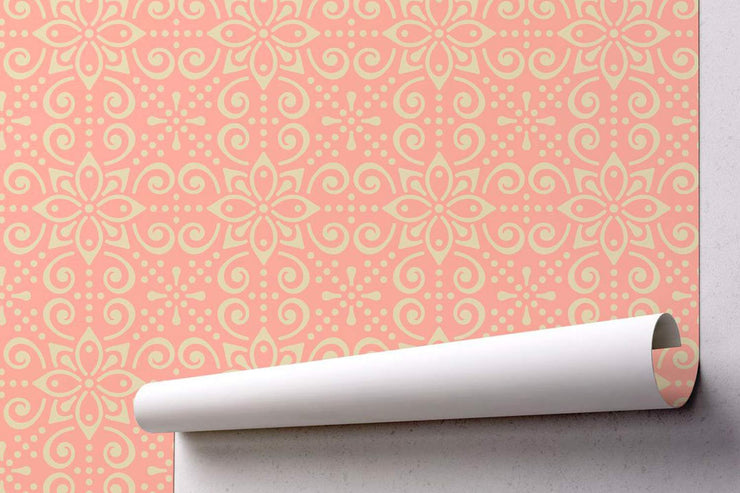 Papier Peint Boho Corail
