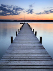 Sunset Pier Wall Mural-Landscapes & Nature-Eazywallz