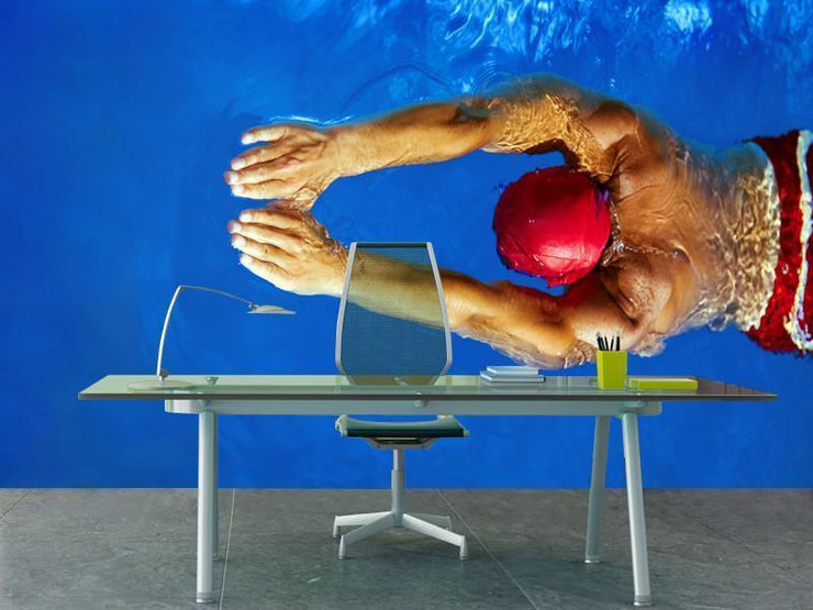 Swimmer Wall Mural-Sports-Eazywallz