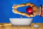 Swimmer Wall Mural-Sports-Eazywallz