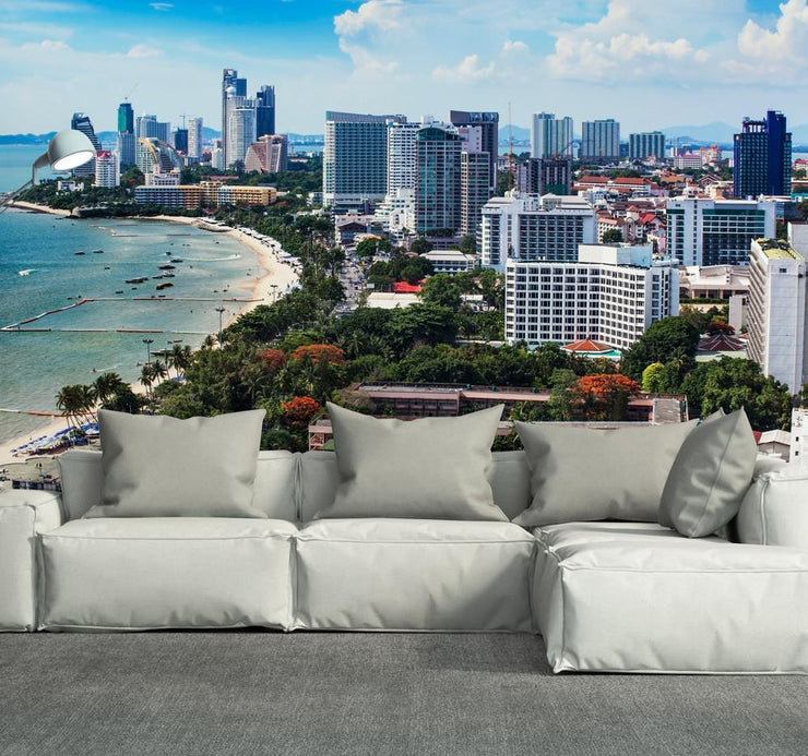 Thailand Beach Skyline Wall Mural-Cityscapes-Eazywallz