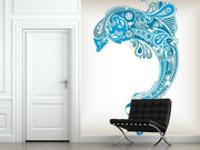 Tribal Dolphin Wall Mural-Animals & Wildlife,Modern Graphics-Eazywallz