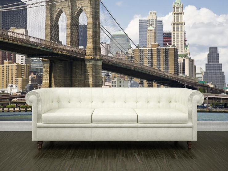 View of Brooklyn bridge and Manhattan Wall Mural-Cityscapes,Featured Category-Eazywallz