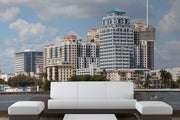 West Palm Beach Skyline Wall Mural-Cityscapes-Eazywallz