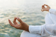 Yoga at sunrise near the ocean Wall Mural-Sports,Zen-Eazywallz