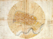 1502 Da Vinci Map Wallpaper Mural-Cityscapes-Eazywallz