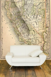 1889 Maps of California and Nevada Wall Mural-Maps-Eazywallz