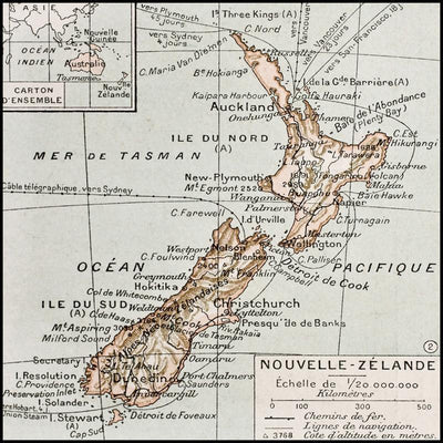 1894 Map of New Zealand Wall Mural-Maps-Eazywallz