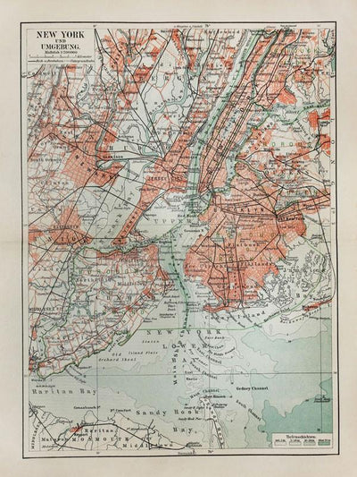 19th Century New York Map Wall Mural-Maps,Featured Category-Eazywallz